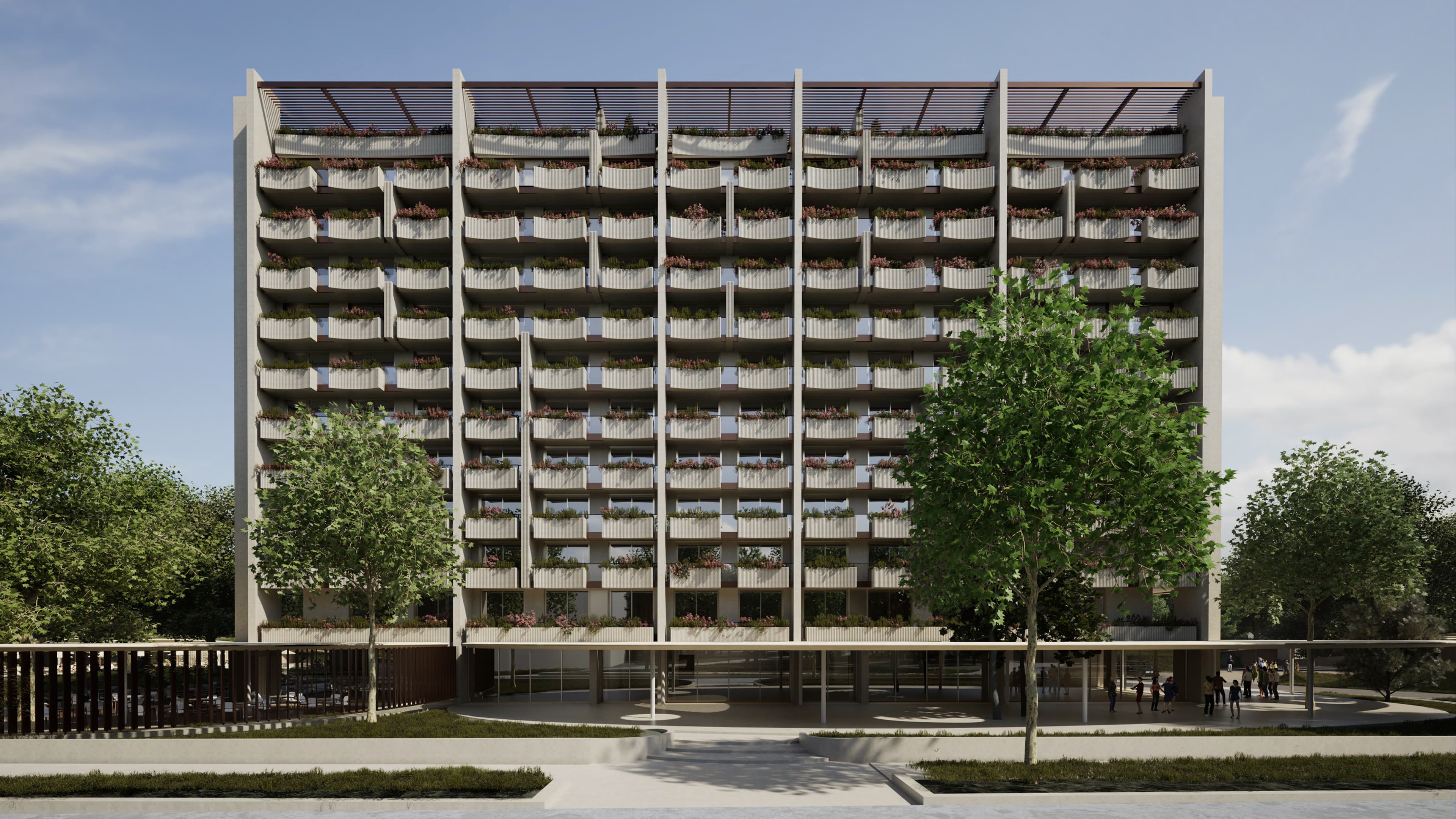 Carved Brutalism: Mixed-Used Housing Block in Varna, Bulgaria