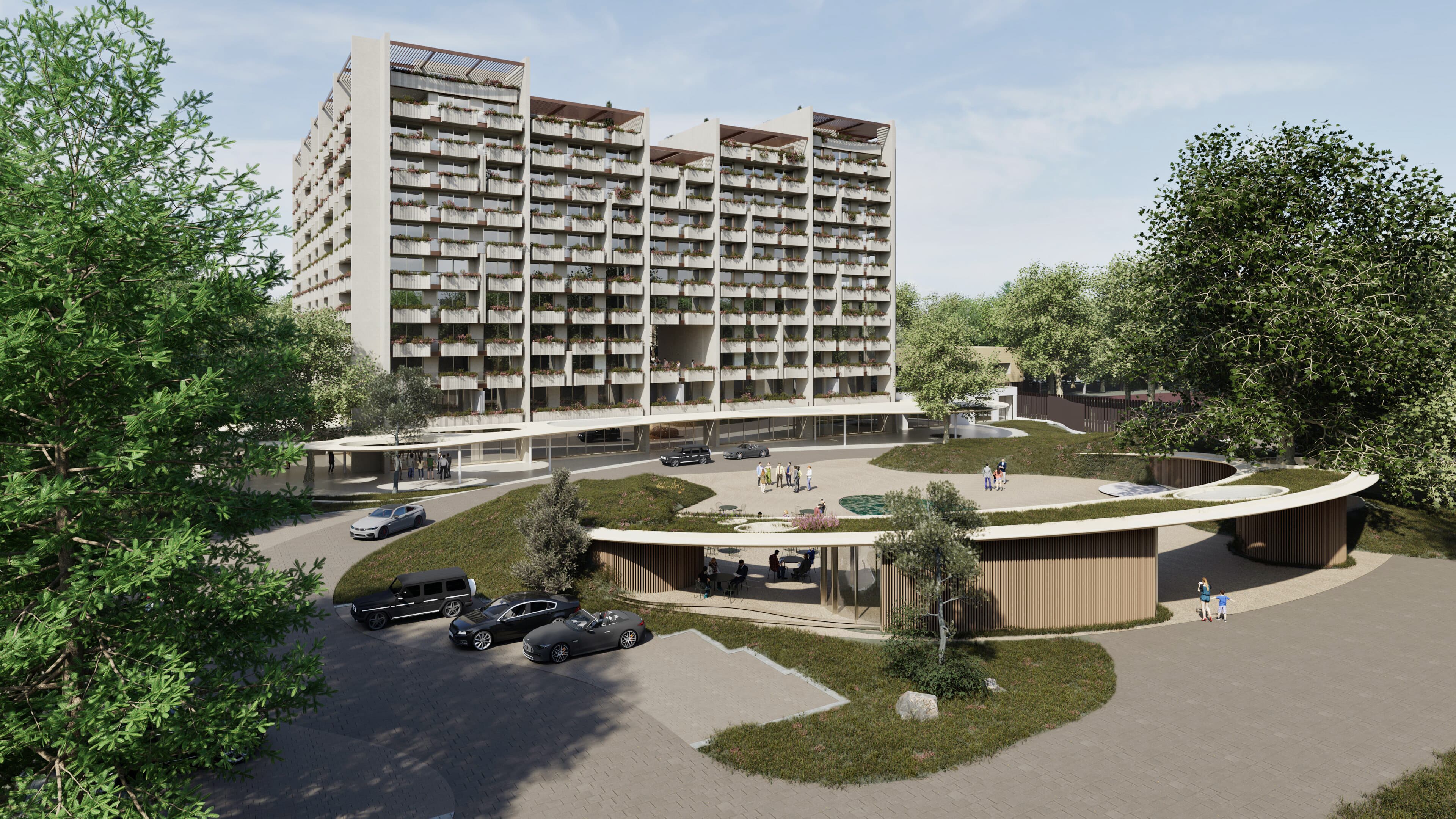 Carved Brutalism: Mixed-Used Housing Block in Varna, Bulgaria
