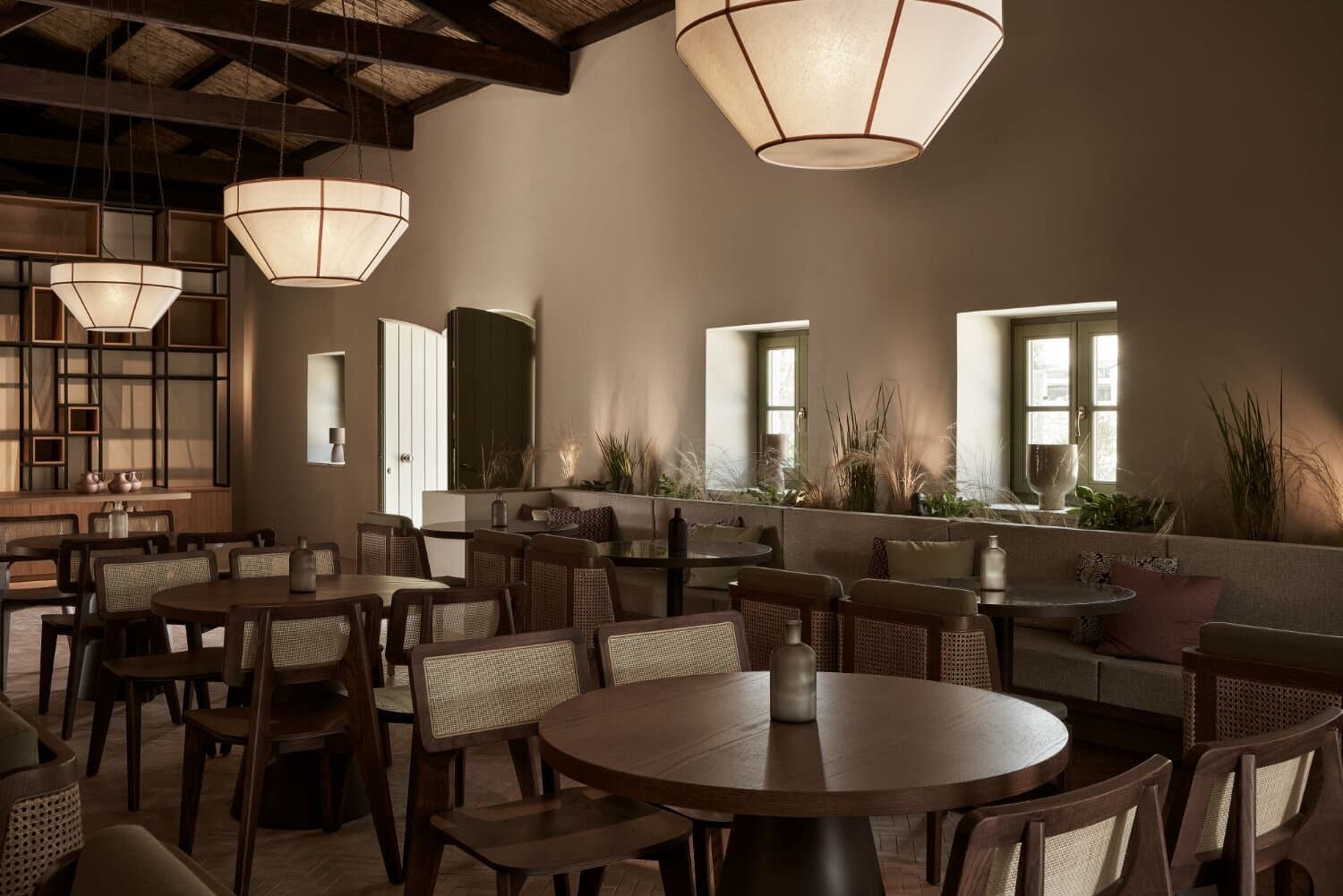 Cafe and boutique inside the preserved olive mill