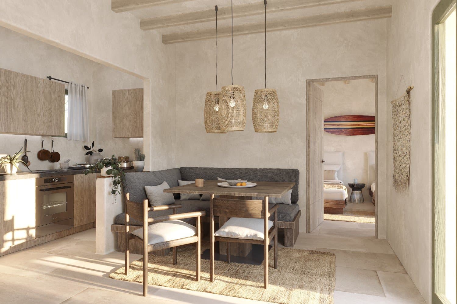 Kitchen and dining area